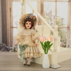 20-Inch Handcrafted Bisque Vintage Palace-Style Porcelain Doll